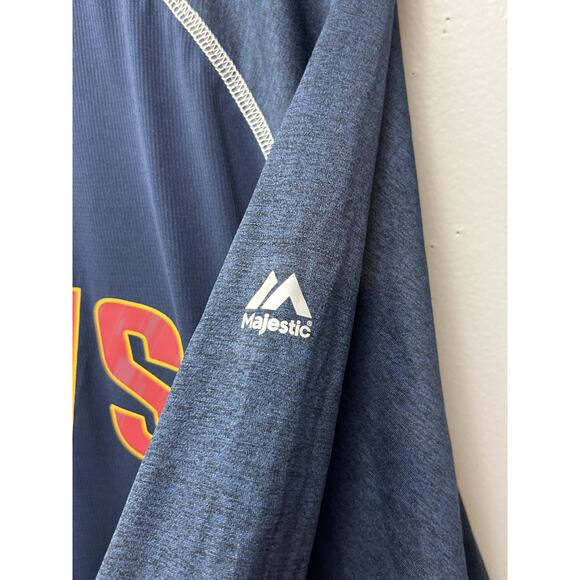 Cleveland Cavaliers Performance Shirt Mens XXL Blue Graphic NBA Majestic NEW - Picture 7 of 9